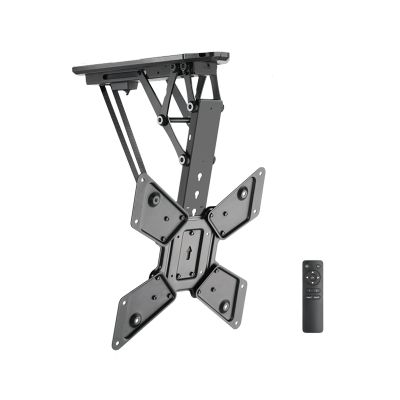 TV Monitor Holder Rack Remote Control Electric TV Hanger Ceiling Smart Folding TV Stand Fits Most Flat Screen Curved TVs 32 to 55 Inch, Up to 66 Lbs, VESA 400x400mm TV Bracket