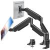 MOUNT PRO Dual Monitor Stand for Max 43 Inch Ultrawide Computer Screen, Premium Aluminum Heavy Duty Monitor Arm Holds 6.6lbs to 33lbs, Gas Spring Full Motion Display Desk Stand, VESA Mount view 1