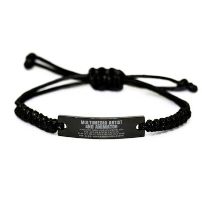 Mugart Multimedia Artist and Animator Rope Bracelet Birthday Gifts For Men Women Coworker Holiday Christmas Present Gifts for Multimedia Artist and Animator someone who solves problems you never knew