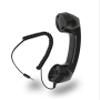 Jiawu Vintage Retro Telephone Handset, Cell Phone Receiver MIC Microphone Speaker for Cellphone, Smartphone and Computers, Old Telephone Headse with 3.5 mm Socket (Black) view 1