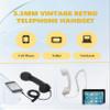 Jiawu Vintage Retro Telephone Handset, Cell Phone Receiver MIC Microphone Speaker for Cellphone, Smartphone and Computers, Old Telephone Headse with 3.5 mm Socket (Black) view 4