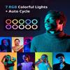 UBeesize 12'' LED RGB Ring Light with 62'' Tripod Stand, Selfie Ring Light for Video Recording, Live Streaming, TikTok & YouTube, Compatible with iPhone & Android view 3