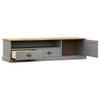 vidaXL Solid Pine Wood VIGO TV Stand - Gray Media Console with Drawers, Entertainment Center, and Shutter Door Design for Living Room view 4