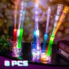 Liliful 8 Pcs Fiber Optic Wand LED Light up Glow, Halloween Wands Glow in The Dark Party Supplies Flashing Wands Bulk for Halloween Christmas Party Wedding Birthday Bridal Shower Favors view 3