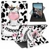 EDGFRTOIO Case for Amazon Fire Max 11 Cover 2023 (13th Gen), 360 Degree Smart Rotating Case Swivel Stand Leather Cover for All-New Fire 11 Max Tablet, Auto Sleep/Wake, Cow Moo view 1