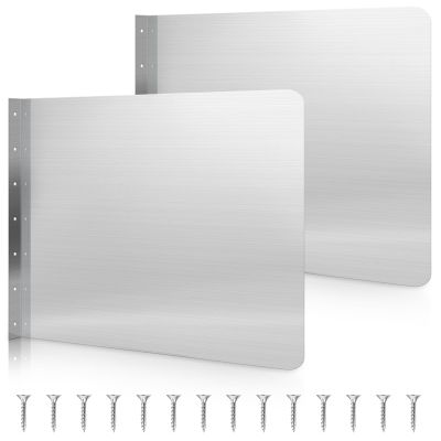 Therwen 2 Pcs Stainless Steel Side Splash Guard for Sink 26 x 20 Inch Wall Mount Guard with Screws Commercial Restaurant Hand Sink and Compartment Prep Sink Kitchen Sink Splash Protector Supply