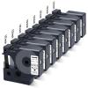 8X Replace for Dymo D1 Label Maker Refills 45013 for Dymo D1 Label Tape A45013 S0720530 Black on White Compatible with LabelManager 160 280 210D 360D 420P PnP Labeler, 1/2 Inch x 23 Feet view 1