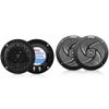 Pyle 4 Inch Dual Marine Speakers - Waterproof and Weather Resistant Outdoor Audio Stereo Sound & Marine Speakers - 5.25" Inch Low Profile Slim Style Waterproof Wakeboard Tower view 1