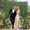 10x10 Valley Green Backdrop Curtain for Parties Wrinkle Free Dark Green Photo Curtains Backdrop Drapes Fabric Decoration for Baby Shower Birthday Party Photography 5ft x 10ft,2 Panels view 2