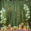 10x10 Valley Green Backdrop Curtain for Parties Wrinkle Free Dark Green Photo Curtains Backdrop Drapes Fabric Decoration for Baby Shower Birthday Party Photography 5ft x 10ft,2 Panels view 3
