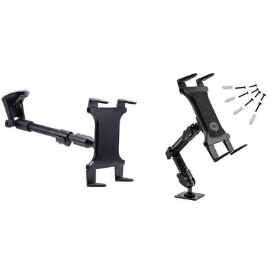 ARKON Mounts TAB-CM117 Extension Arm Windshield Suction Tablet Mount Retail Black & Heavy-Duty Tablet Holder - Adjustable Arm with Drill Base Mount for Cars, Dashboards, Walls