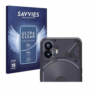 savvies Screen Protector compatible with Nothing Phone (2) (ONLY Camera) Protection Film Clear 18-Pack