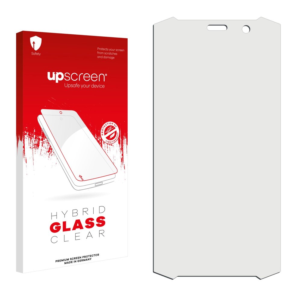 upscreen Screen Protector Film compatible with RugGear RG540-9H Glass Protection, Extreme Scratch Resistant