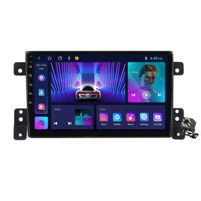 for Suzuki Grand Vitara 3 2005-2015 Car Stereo Radio Navigation GPS Android 12 9" Car Multimedia Player with BT WiFi CarPlay FM RDS Steering Wheel Control+Backup Camera,Ts722/2+32g