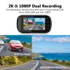 Dash Cam, Z-Edge Z3D 2560x1440P QHD, Front and Rear Dash Cam with WiFi, GPS, Dual Cam, Car DVR, Night Vision, Parking Mode, G-Sensor, Loop Recording view 2