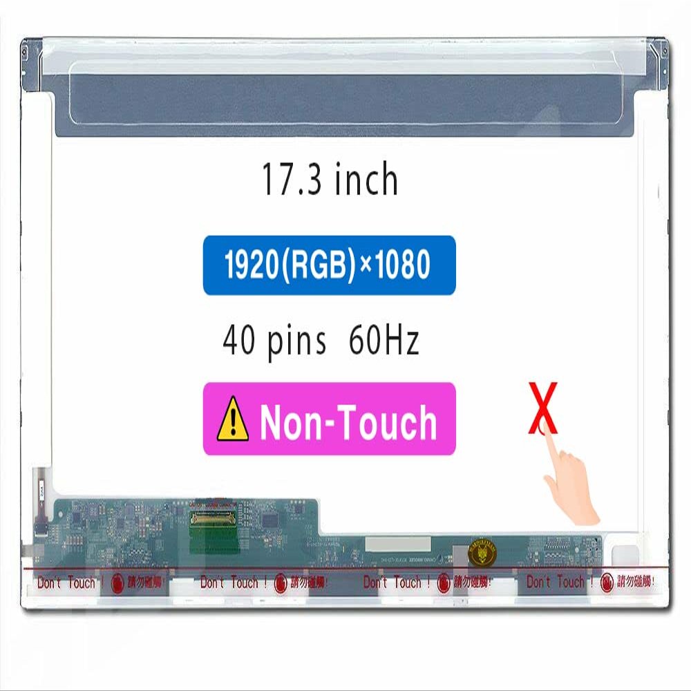 Screen Replacement for ASUS Rog G75VX 17.3" FHD 1920 * 1080 40 pin LCD Non-Touch Screen Display Panel