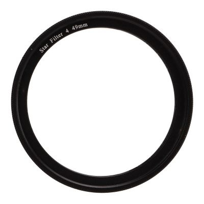 4 Line High Definition Starlight Filter, Adjustable Star Filter Anti Scratch Lens Filter, 4 Points Anti Glare Coating Star Filter for DSLR Cameras (49mm)