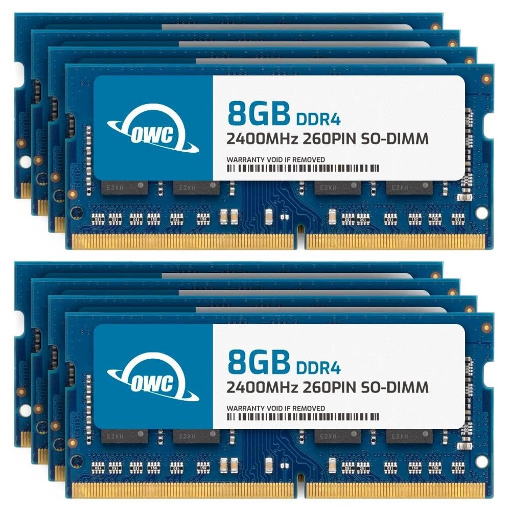 OWC 64GB (8x8GB) DDR4 2400MHZ PC4-19200 CL17 1RX8 Non-ECC SODIMM 1.2V 260-pin Laptop Notebook Memory RAM Upgrade Module