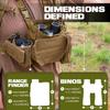 Lone Trail Waterproof Binocular Harness Chest Pack - Lightweight Bino Harness With Rangefinder Pouch | Binocular Case with Silent Magnetic Closure and MOLLE System (LT1 Coyote Brown) view 2