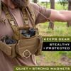 Lone Trail Waterproof Binocular Harness Chest Pack - Lightweight Bino Harness With Rangefinder Pouch | Binocular Case with Silent Magnetic Closure and MOLLE System (LT1 Coyote Brown) view 4