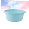 Healifty 2pcs Classical Wash Basin, Blue, 34.5 * 28.5cm, Farmhouse Style, Plastic, Freestanding, Rectangular, Central Drain, Painted Finish, Anti-Slip Bottom, Suitable for Kitchen and Bathroom view 3