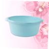 Healifty 2pcs Classical Wash Basin, Blue, 34.5 * 28.5cm, Farmhouse Style, Plastic, Freestanding, Rectangular, Central Drain, Painted Finish, Anti-Slip Bottom, Suitable for Kitchen and Bathroom view 4