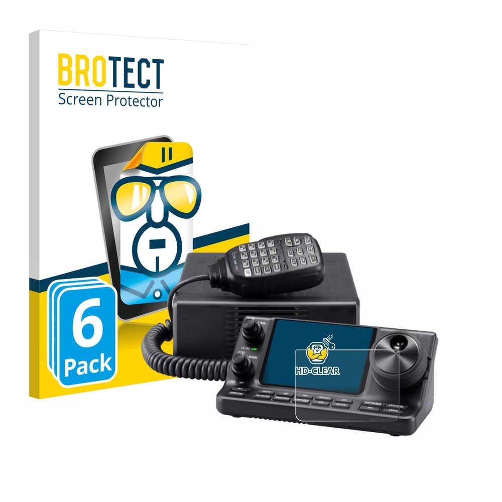 brotect 6-Pack Screen Protector compatible with Icom IC-7100 - HD-Clear Protection Film