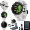 Garmin Approach S70 Golf Smartwatch | Full-Color CourseView Maps AMOLED Display | Advanced Shot Execution & Putt Alignment | Immersive Golfing Experience w/Signature Stand Power Bundle view 1