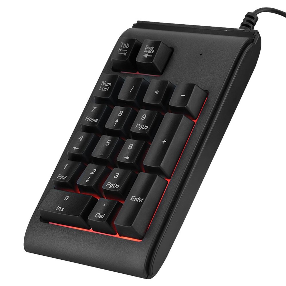 Mechanical Numeric Keypad, USB Wired Number Pad with 3 Color Backlit, Portable Backlight Gaming Keypad Numpad for Laptop PC