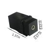 5 3.5 Stereo Audio Module sockets, Female to Female, Single Channel Dual Channel Mini Adapter connectors plugged into Black Wall Panels view 2