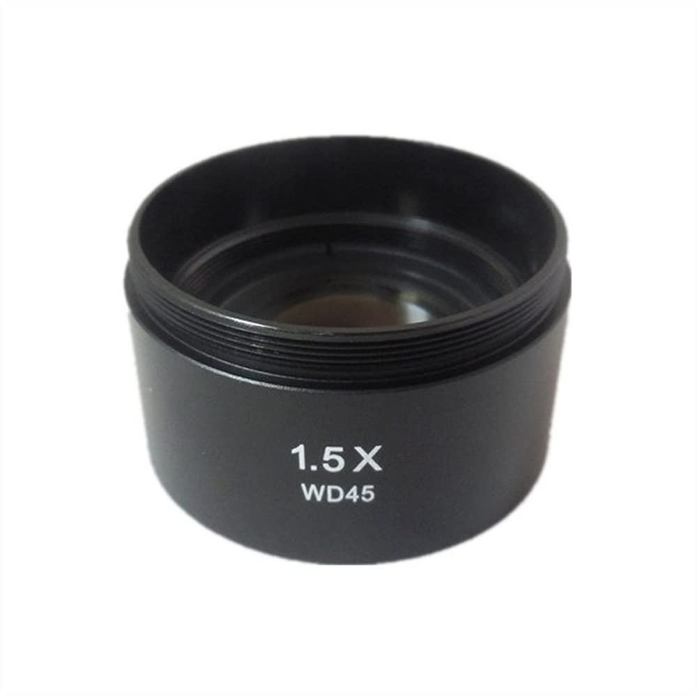 Lab Microscope Slides 0.3X 0.5X 0.75X 1X 1.5X 2X Barlow Objective Lens Working Distance Auxiliary Lens for Stereo Microscope Thread 1-7/8" M48*0.75 Microscope Parts (Color : 1.5X)