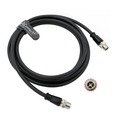 AConnect M12 X-Code 8 Pin Male to 8 Pin Male Ethernet Cable High Flexible Shielded Waterproof Cable for Cognex Industrial Camera 3M