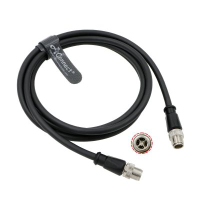 AConnect M12 8 Pin Male X-Code to 8 Pin Male X-Code Shielded Ethernet Cable for Cognex Industrial Camera High Flexible Waterproof Cable 2M