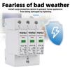 AC SPD 3P 385V 20KA 40KA 60KA House Lightning Surge Protector Surge Protective Device Low-Voltage Arrester Device 10KA 30KA 35mm DIN Rail Mounting (30-60KA) view 4