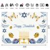 TOAOFY Hanukkah Backdrop Jewish Chanukah Party White Supplies Background Blue Magen David Photography Backdrop Cake Table Photo Video Studio Props TAYBCL210 view 4