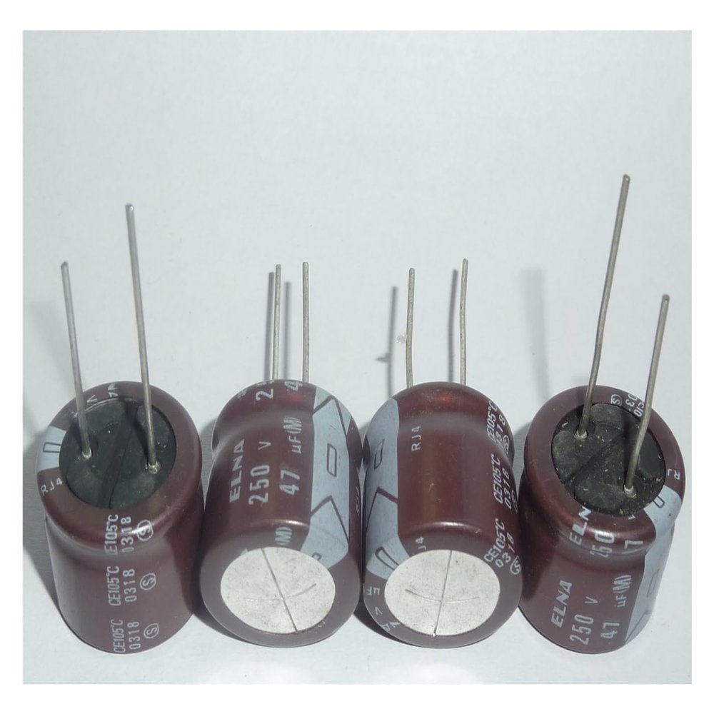10pcs 47uF 250V RJ4 Series 18x18mm 250V47uF Audio Capacitor