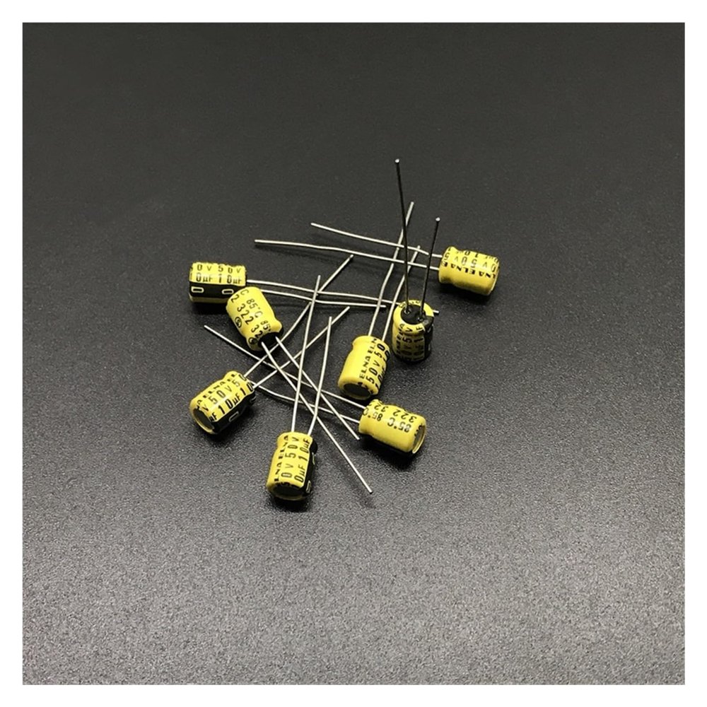 10pcs 10uF 50V 5x7mm 50V10uF Yellow Audio Capacitor