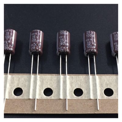 10pcs 100uF 25V Series 6.3x11mm Low Impedance Original 25V100uF Motherboard Capacitor