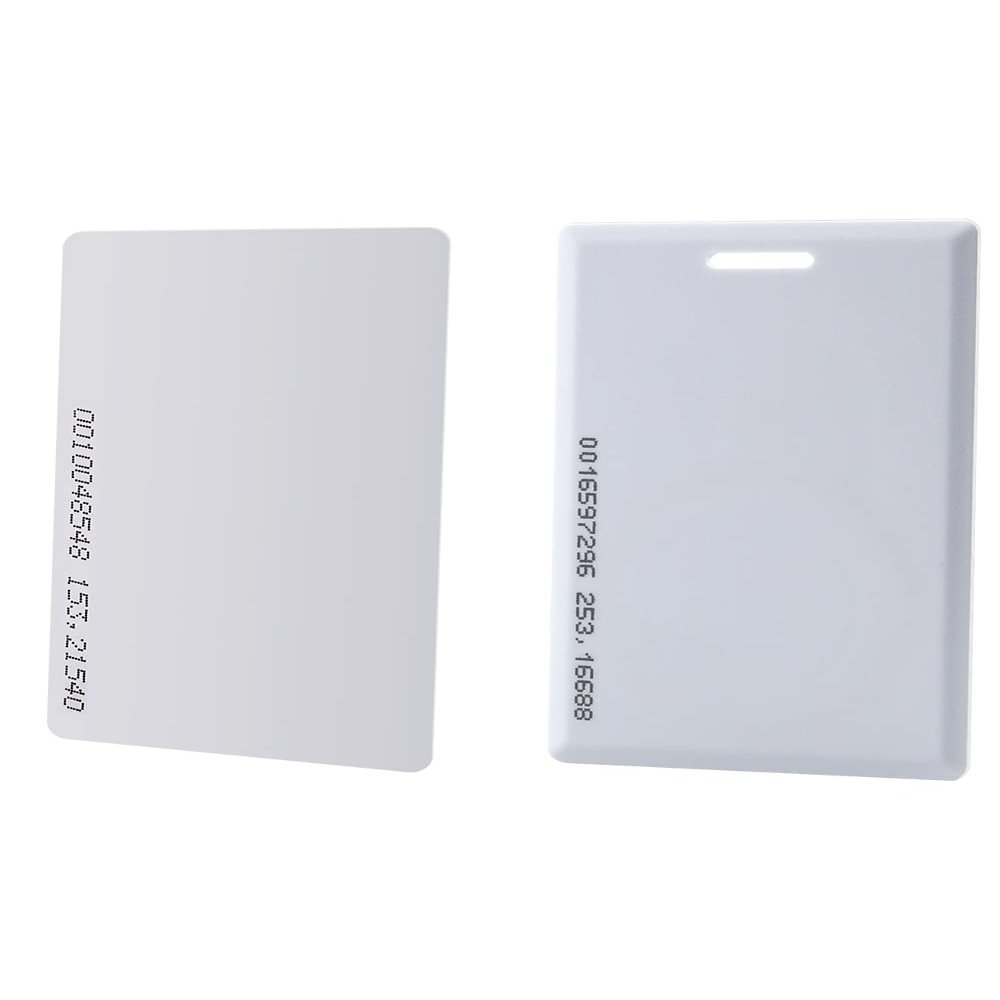 Induction ID White Card EM4100 Read-only Chip 125KHZ RFID Card for Access Control Attendance Door Opening (Thick Card, 10)