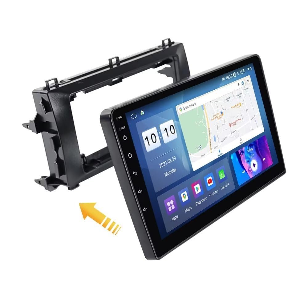 10.1" Car Radio Stereo for Toyota Auris 2012 2013 2014 Dash Kit,4+64GB 8-Core Android GPS Navigation Multimedia Player with Car-Play Android Auto