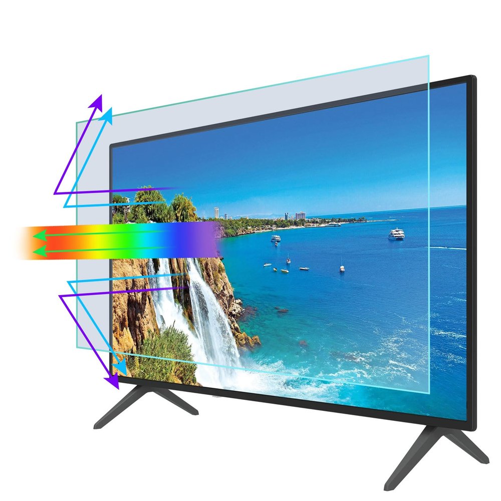 AIZYR 60/65 Inch Anti Blue Light & Anti Glare TV Screen Protector,Anti-UV Blue Light Blocking That Relieve Eye Strain and Help You Sleep Better,60in(L1327mm*W749mm)