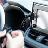 Offroam Phone Mount Made for Toyota RAV4 2019-2025 with 7-in. or 8-in. Toyota Audio Multimedia Systems, CNC-Machined Aluminium, Universal Spring Loaded Holder, 360-Degree Swivel, One-Hand Operation view 4