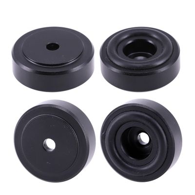 JEMOSA 4PCS Aluminum Amplifier Feet Shock Absorber Turntable Feet 30x10mm Audio CD HiFi Speaker Isolation Feet Pad Speaker Spikes Stand feet (Black)