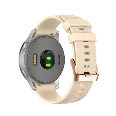 BEFIA Rose Gold Buckle 18mm Silicone Watchband For Garmin Vivoactive 3S 4S Venu 2S Watch Wristband Loop Band Wrist Straps Bracelet (Color : G, Size : Universal 20mm Width)