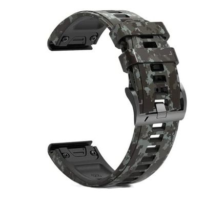 ANZOAT QuickFit 22 26mm Smart Watch Bracelet Straps For Garmin Fenix 7 7X 6X 6 Pro 5X 5 Silicone Watchband Band Accessories Wristband (Color : A, Size : For Enduro)