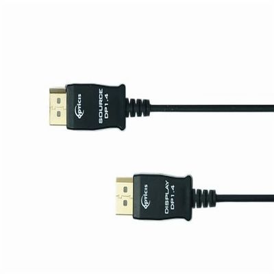 Opticis DPOC-14NP15 DisplayPort1.4 Active Optical Cable; Enables to Transmit Up to 8K DSC(7680x4320) at 60Hz Signal; Supports 3D Contents Transmission; Plenum Graded Jacket