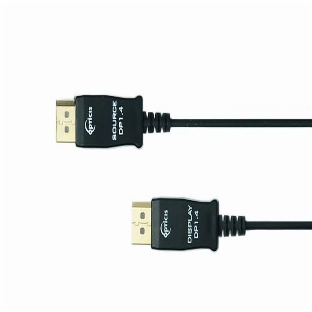 Opticis DPOC-14NP15 DisplayPort1.4 Active Optical Cable; Enables to Transmit Up to 8K DSC(7680x4320) at 60Hz Signal; Supports 3D Contents Transmission; Plenum Graded Jacket