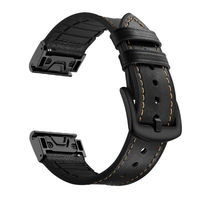 QPDRNC Strap Bracelet For Garmin Fenix 7 7X 5 5X Plus 6 6X Pro 3 3HR Watchbands Band QuickFit Leather Easyfit WristBand Epix/Instinct 2 (Color : V, Size : 26mm Fenix 3 3HR)