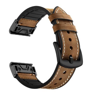 QPDRNC Strap Bracelet For Garmin Fenix 7 7X 5 5X Plus 6 6X Pro 3 3HR Watchbands Band QuickFit Leather Easyfit WristBand Epix/Instinct 2 (Color : D, Size : 26mm For Tactix Delta)