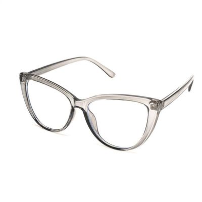HDTVTV Anti Glare Designer Eyewear Reading Glasses Blue Light Blocking Computer Readers Cat Eye Flat Light Mirror for Women (Color : Gray, Size : +250)